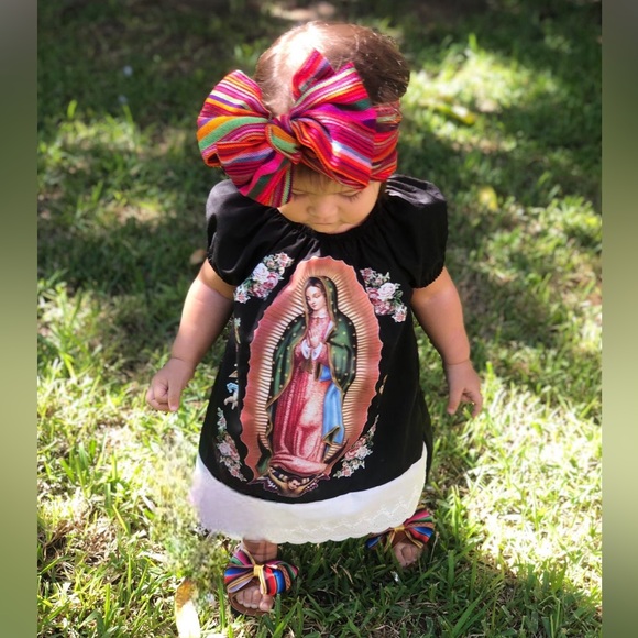 Cielito Lindo Other - Our Lady of Guadalupe Dress & Headband Baby Toddle